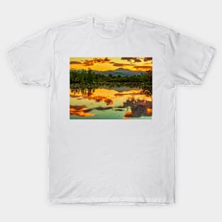 Hot Sunset At Golden Ponds T-Shirt